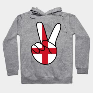 England Flag V Sign Hoodie